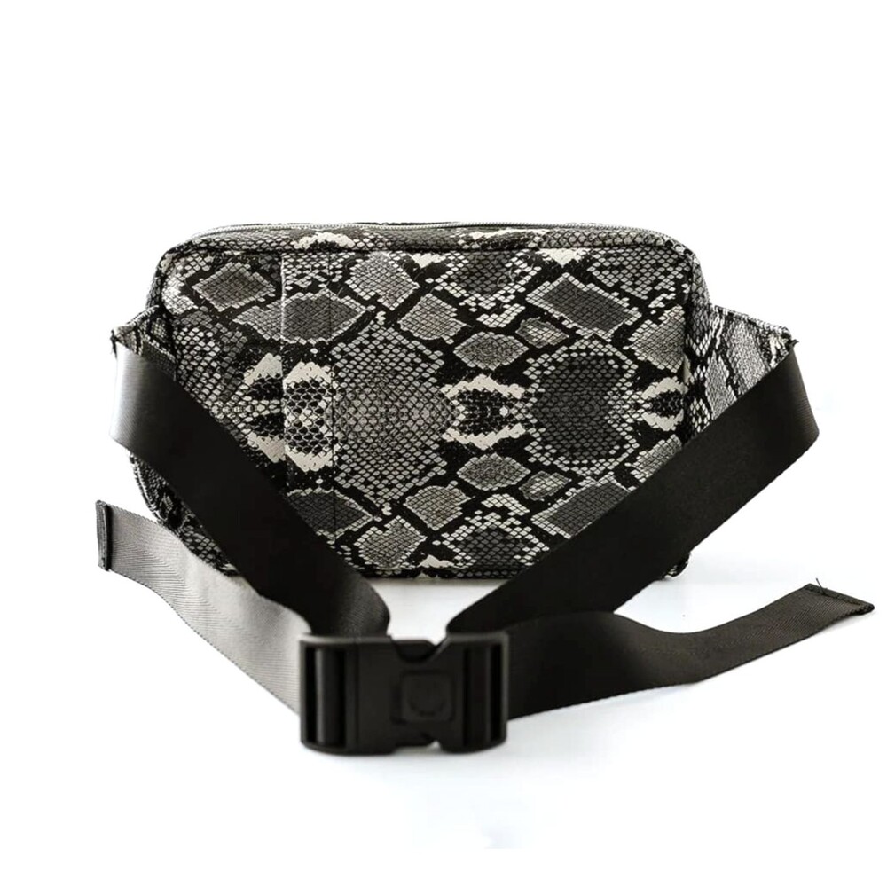 Tushbaby The Pack Diaper Bag Python Print Crossbody Fanny Waist Bag Pockets NWT - Picture 6 of 11